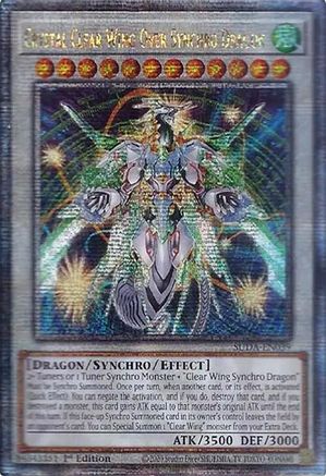 Crystal Clear Wing Over Synchro Dragon (Quarter Century Secret Rare) [SUDA-EN039] Quarter Century Secret Rare - Trinity Hobby