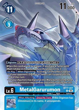 MetalGarurumon [BT17-027] (Omnimon Binder Set) [Secret Crisis] - Trinity Hobby