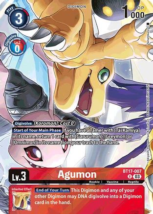 Agumon [BT17-007] (Omnimon Binder Set) [Secret Crisis] - Trinity Hobby