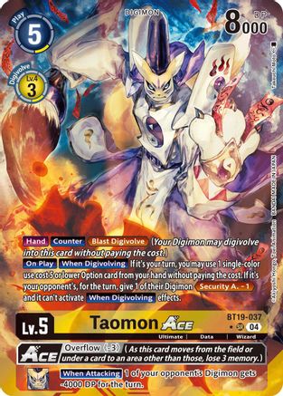 Taomon ACE [BT19-037] (Alternate Art) [Release Special Booster Ver.2.5] - Trinity Hobby