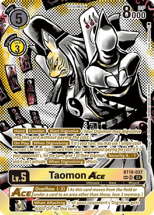Taomon ACE [BT19-037] (Textured) [Release Special Booster Ver.2.5] - Trinity Hobby