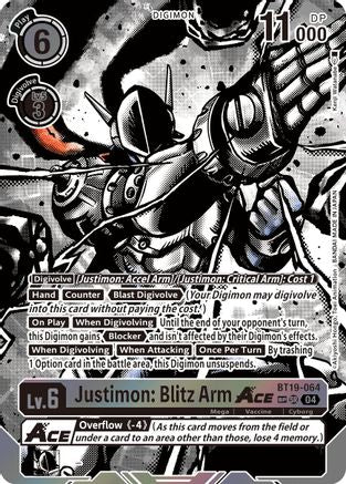Justimon: Blitz Arm ACE [BT19-064] (Textured) [Release Special Booster Ver.2.5] - Trinity Hobby