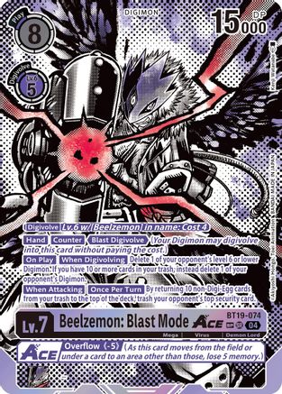Beelzemon: Blast Mode ACE [BT19-074] (Textured) [Release Special Booster Ver.2.5] - Trinity Hobby