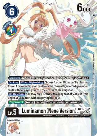 Luminamon [BT19-102] (Nene Version) (Alternate Art) [Release Special Booster Ver.2.5] - Trinity Hobby