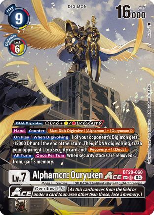 Alphamon: Ouryuken ACE [BT20-060] (Textured) [Release Special Booster Ver.2.5] - Trinity Hobby
