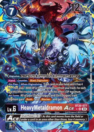 HeavyMetaldramon ACE [BT20-077] (Alternate Art) [Release Special Booster Ver.2.5] - Trinity Hobby