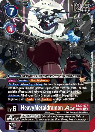 HeavyMetaldramon ACE [BT20-077] (Textured) [Release Special Booster Ver.2.5] - Trinity Hobby