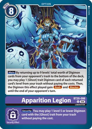 Apparition Legion [BT20-098] [Release Special Booster Ver.2.5] - Trinity Hobby