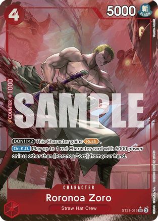 Roronoa Zoro (Parallel) (ST21-015) - [Starter Deck EX: Gear 5] Foil - Trinity Hobby