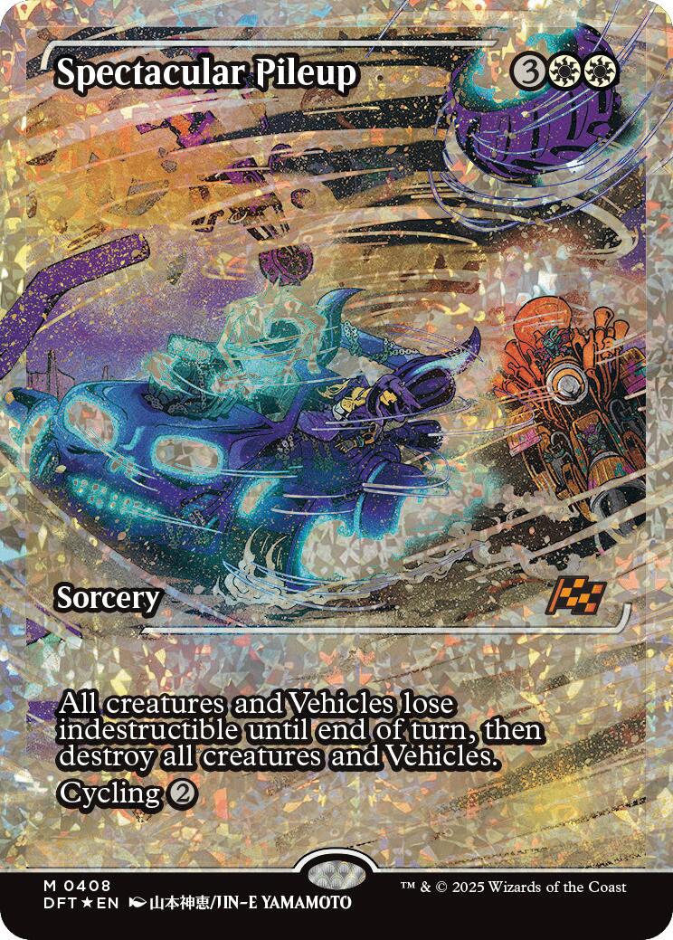 Spectacular Pileup (Showcase Fracture Foil) (Japanese) [Aetherdrift] - Trinity Hobby