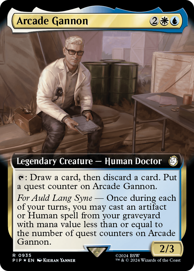 Arcade Gannon (Extended Art) (Surge Foil) [Fallout] - Trinity Hobby