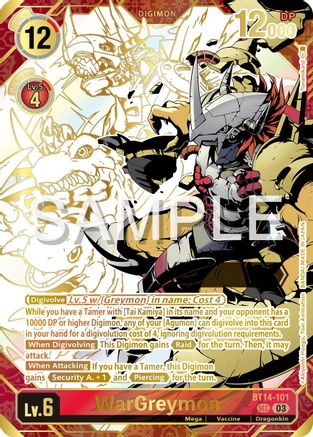 WarGreymon [BT14-101] [Release Special Booster Ver.2.5] - Trinity Hobby