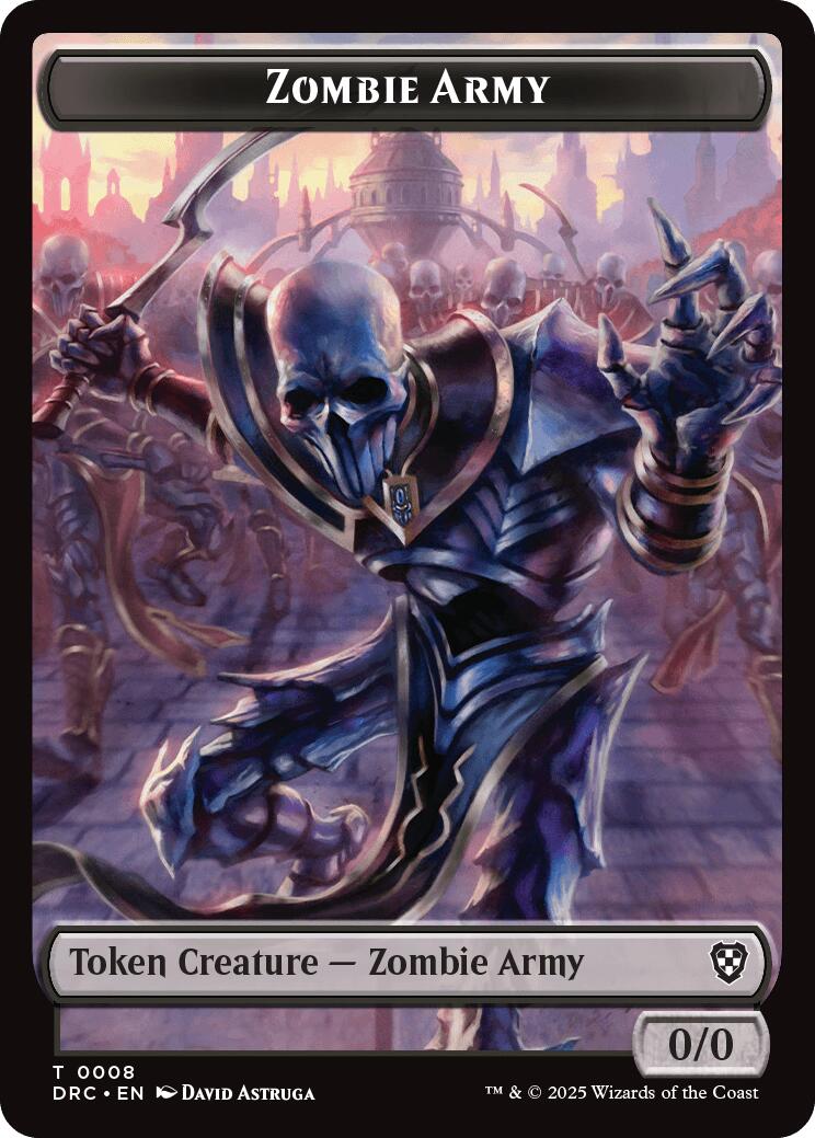 Zombie Army // Zombie Warrior Double-Sided Token [Aetherdrift Tokens] - Trinity Hobby