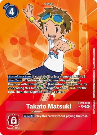 Takato Matsuki [BT19-080] (Box Promotion Pack) [Release Special Booster Ver.2.5] - Trinity Hobby