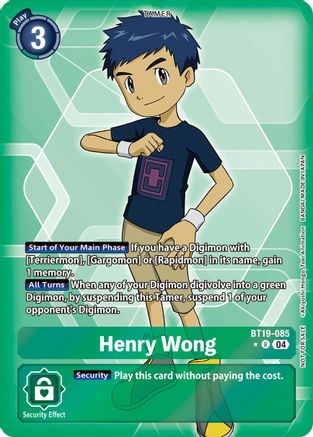 Henry Wong [BT19-085] (Box Promotion Pack) [Release Special Booster Ver.2.5] - Trinity Hobby