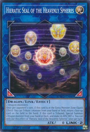 Hieratic Seal of the Heavenly Spheres [SDWD-EN040] - Structure Deck: Blue-Eyes White Destiny Unlimited - Common / Short Print - Trinity Hobby
