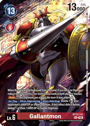 Gallantmon [BT13-111] (Limited Card Pack) [World Convergence Promos] - Trinity Hobby