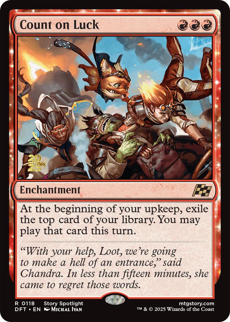 Count on Luck [Aetherdrift Prerelease Promos] - Trinity Hobby