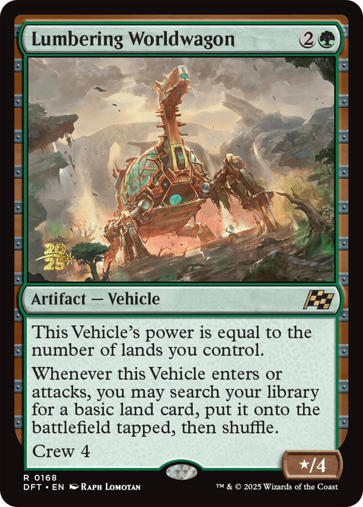 Lumbering Worldwagon [Aetherdrift Prerelease Promos] - Trinity Hobby
