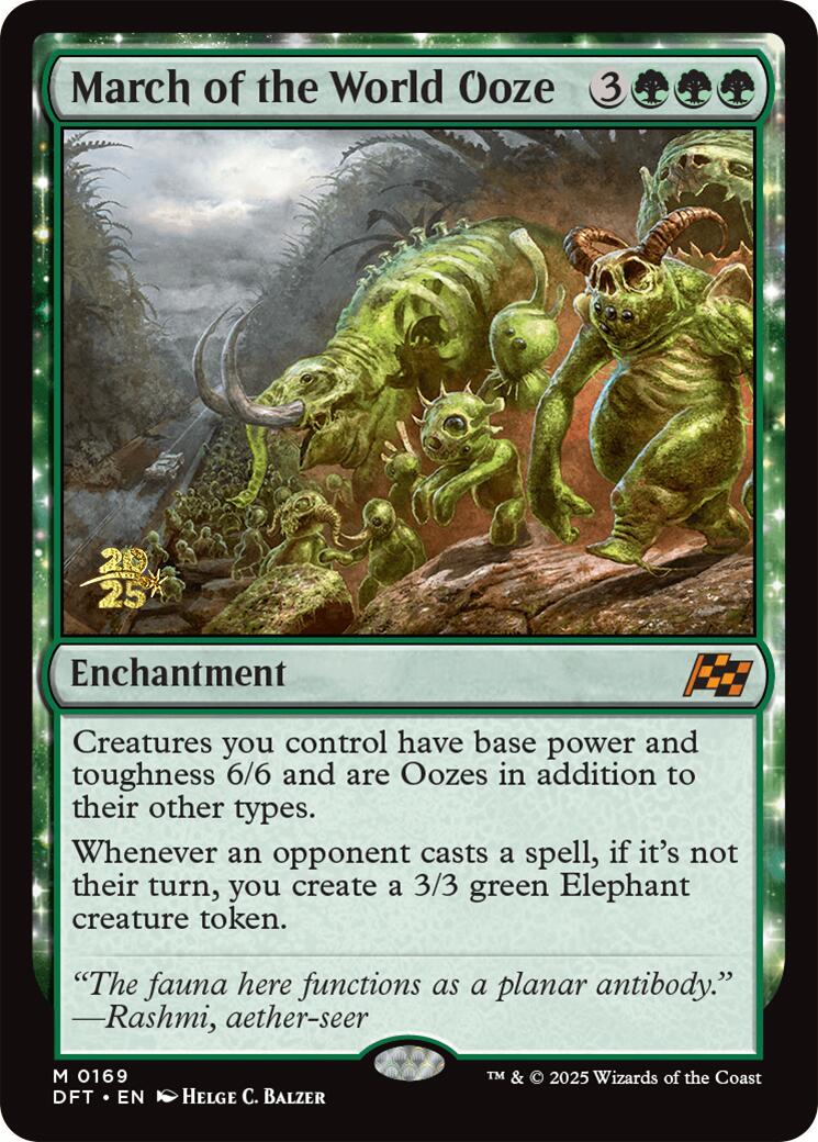 March of the World Ooze [Aetherdrift Prerelease Promos] - Trinity Hobby
