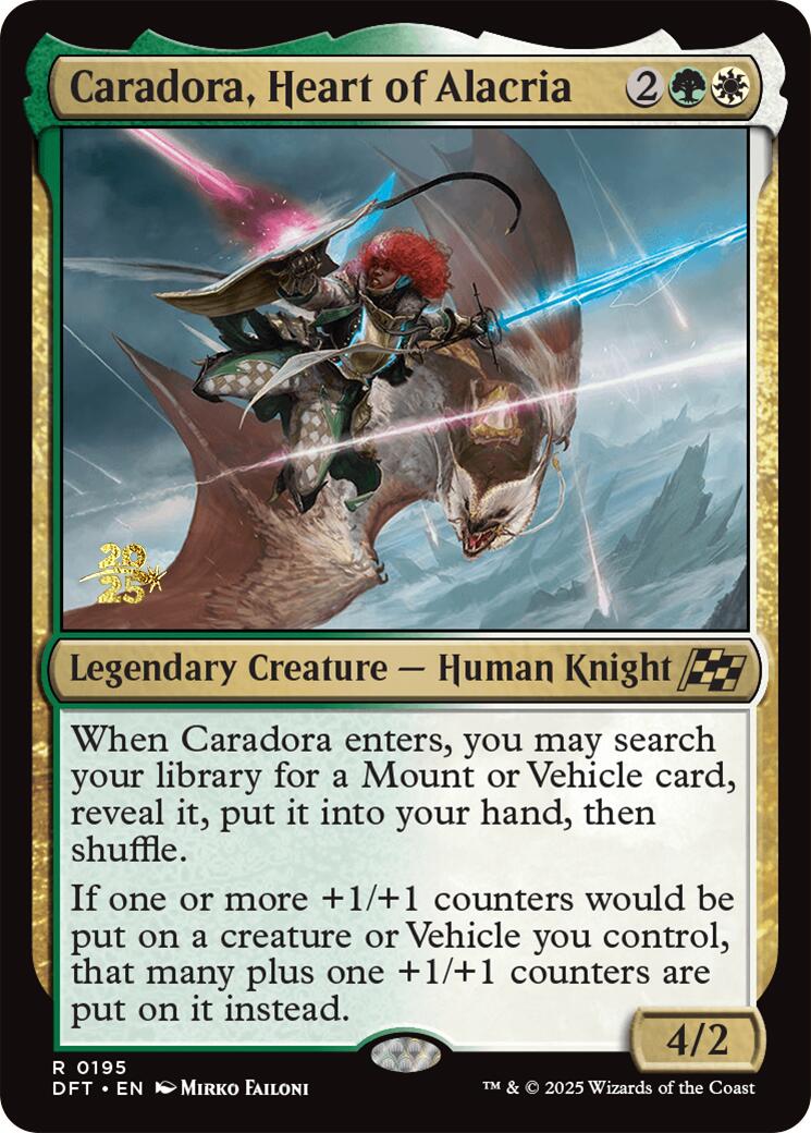 Caradora, Heart of Alacria [Aetherdrift Prerelease Promos] - Trinity Hobby