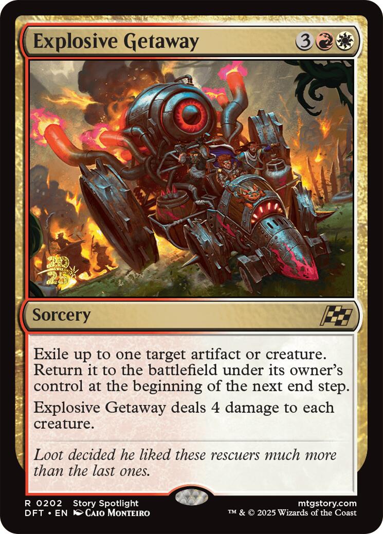 Explosive Getaway [Aetherdrift Prerelease Promos] - Trinity Hobby