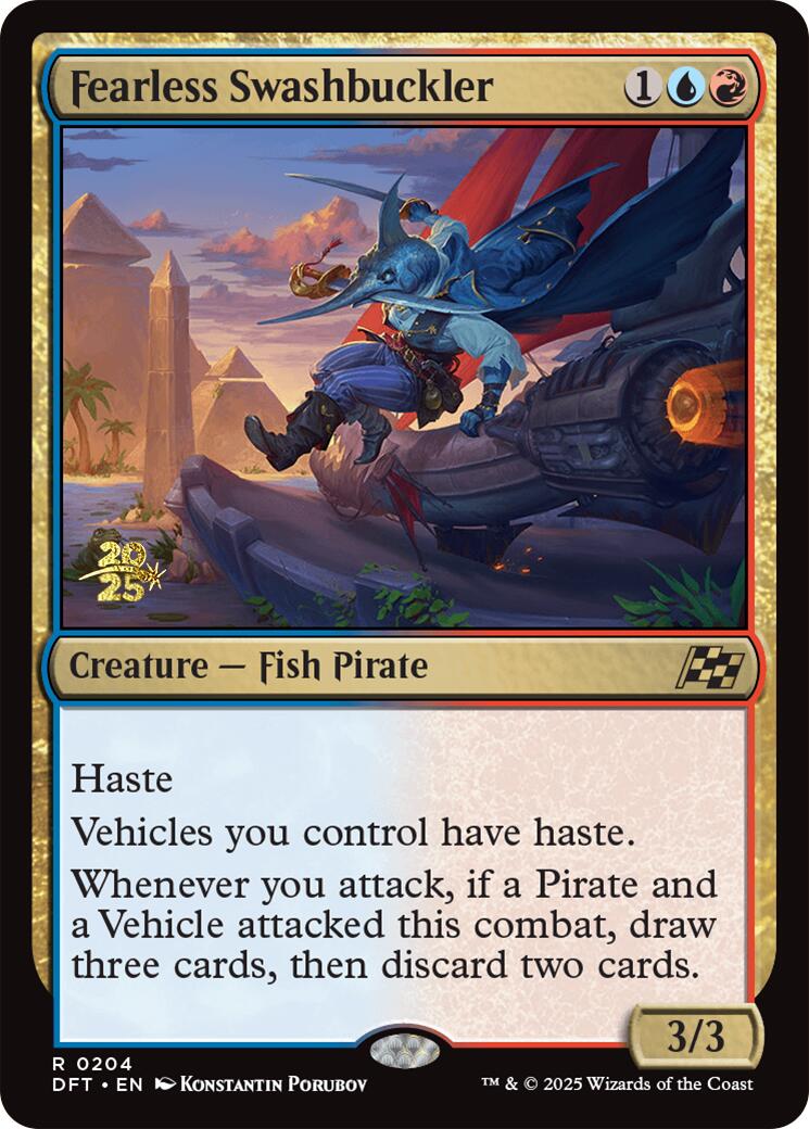 Fearless Swashbuckler [Aetherdrift Prerelease Promos] - Trinity Hobby