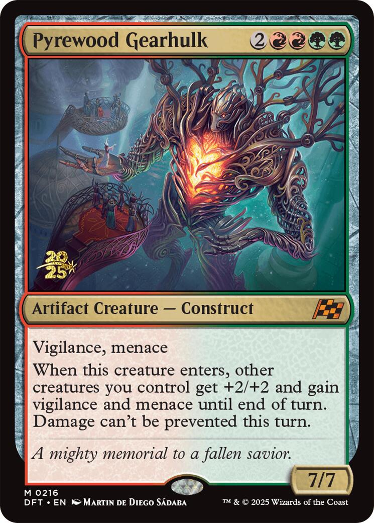 Pyrewood Gearhulk [Aetherdrift Prerelease Promos] - Trinity Hobby