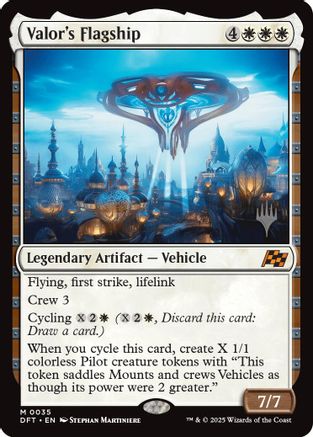 Valor's Flagship (PPDFT-035) - [Promo Pack: Aetherdrift] - Trinity Hobby