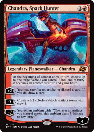 Chandra, Spark Hunter (PPDFT-116) - [Promo Pack: Aetherdrift] Foil - Trinity Hobby