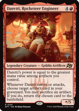 Daretti, Rocketeer Engineer (PPDFT-120) - [Promo Pack: Aetherdrift] Foil - Trinity Hobby