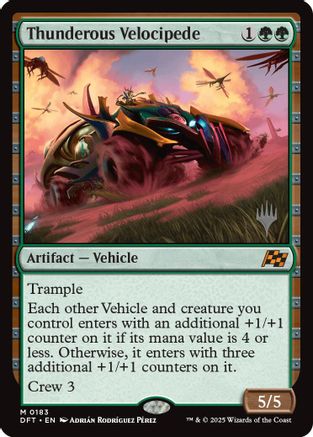 Thunderous Velocipede (PPDFT-183) - [Promo Pack: Aetherdrift] Foil - Trinity Hobby