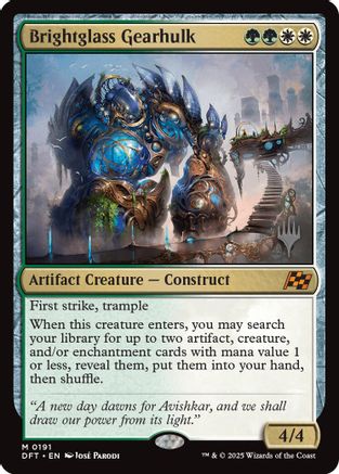 Brightglass Gearhulk (PPDFT-191) - [Promo Pack: Aetherdrift] Foil - Trinity Hobby