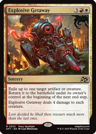 Explosive Getaway (PPDFT-202) - [Promo Pack: Aetherdrift] Foil - Trinity Hobby