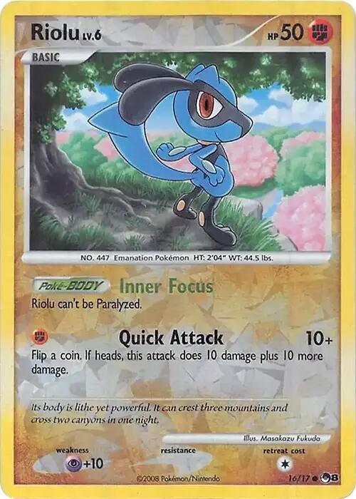Riolu (016/017) (Cracked Ice Holo) [Miscellaneous Cards] - Trinity Hobby