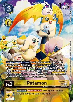 Patamon [BT14-033] (Limited Card Pack) [World Convergence Promos] - Trinity Hobby