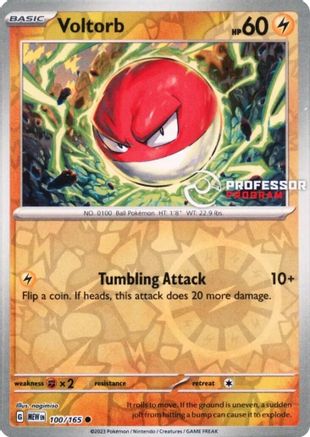 Voltorb - (100/165) Reverse Holo [Professor Program Promos]