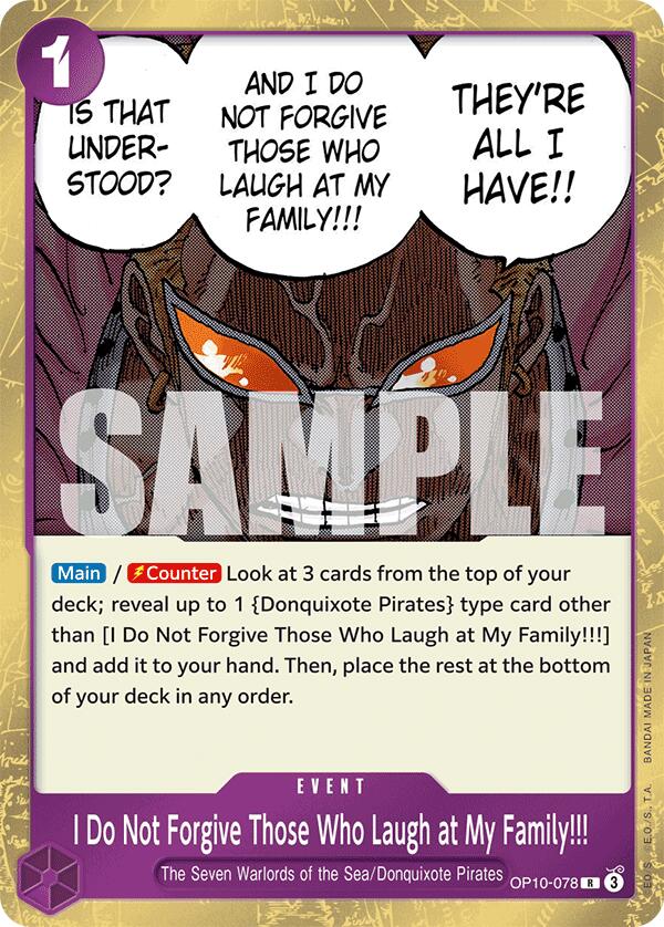 I Do Not Forgive Those Who Laugh at My Family!!! (OP10-078) - [Royal Blood] Foil - Trinity Hobby