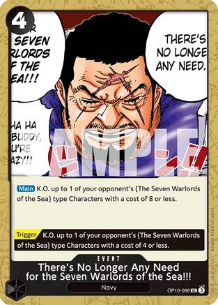 There's No Longer Any Need for the Seven Warlords of the Sea!!! (OP10-096) - [Royal Blood] - Trinity Hobby