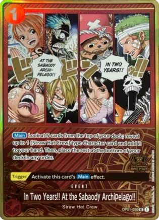 In Two Years!! At the Sabaody Archipelago!! (One Piece Japanese Version 2nd Anniversary Set) (OP01-030) - [One Piece Promotion Cards] Foil - Trinity Hobby