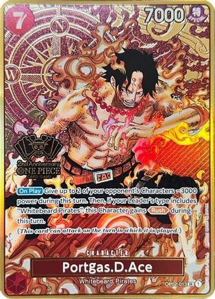 Portgas.D.Ace (One Piece Japanese Version 2nd Anniversary Set) (OP02-013) - [One Piece Promotion Cards] Foil - Trinity Hobby