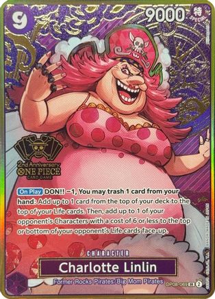 Charlotte Linlin (One Piece Japanese Version 2nd Anniversary Set) (OP08-069) - [One Piece Promotion Cards] Foil - Trinity Hobby