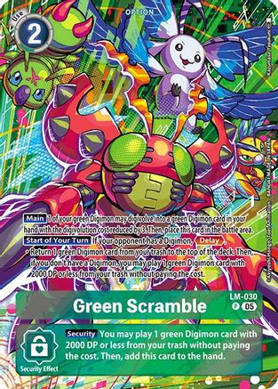 Green Scramble [LM-030] (Alternate Art) [Starter Deck: Protector of Light] - Trinity Hobby