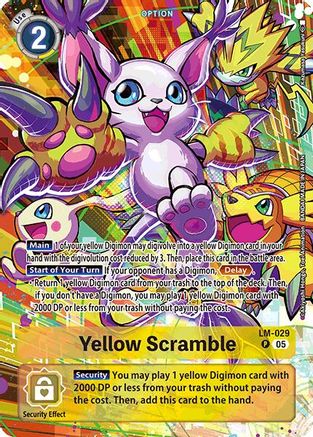 Yellow Scramble [LM-029] (Alternate Art) [Starter Deck: Protector of Light] - Trinity Hobby