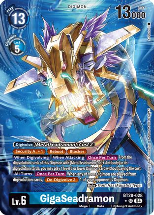 GigaSeadramon [BT20-028] (Alternate Art) [Release Special Booster Ver.2.5] - Trinity Hobby