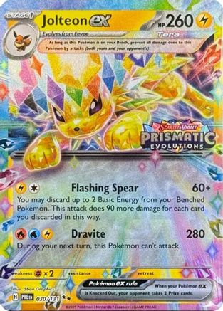 Jolteon ex (Prismatic Evolutions Stamp) - (030/131) Holofoil [Miscellaneous Cards & Products]