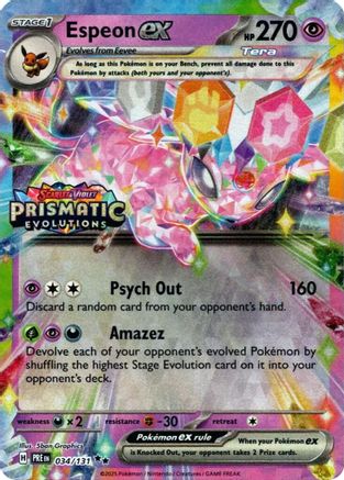 Espeon ex (Prismatic Evolutions Stamp) - (034/131) Holofoil [Miscellaneous Cards & Products]