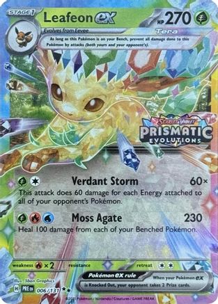 Leafeon ex (Prismatic Evolutions Stamp) - (006/131) Holofoil [Miscellaneous Cards & Products]