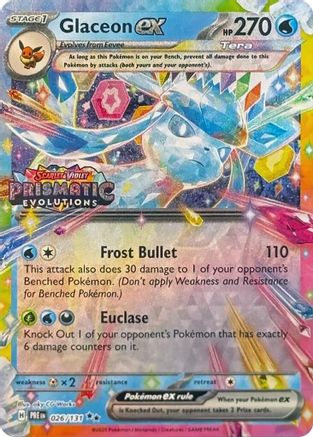 Glaceon ex (Prismatic Evolutions Stamp) - (026/131) Holofoil [Miscellaneous Cards & Products]