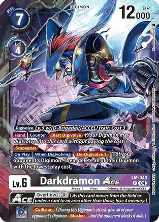 Darkdramon ACE [LM-043] (Limited Card Pack) [World Convergence] - Trinity Hobby